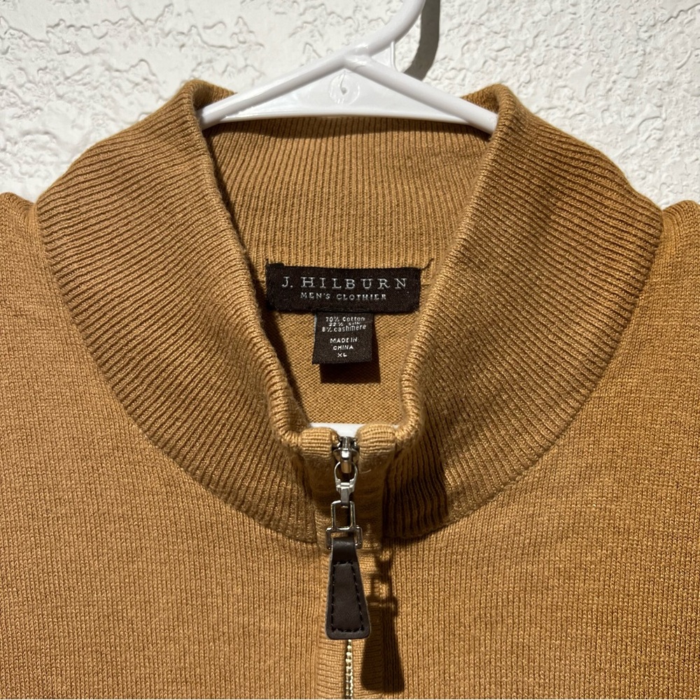 J. Hilburn cotton Silk Cashmere Blend Zip Vest Mens XL - Picture 3 of 3